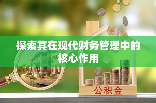 汕尾探索其在现代财务管理中的核心作用