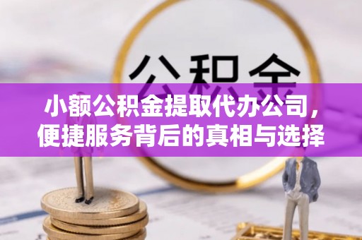 汕尾小额公积金提取代办公司，便捷服务背后的真相与选择